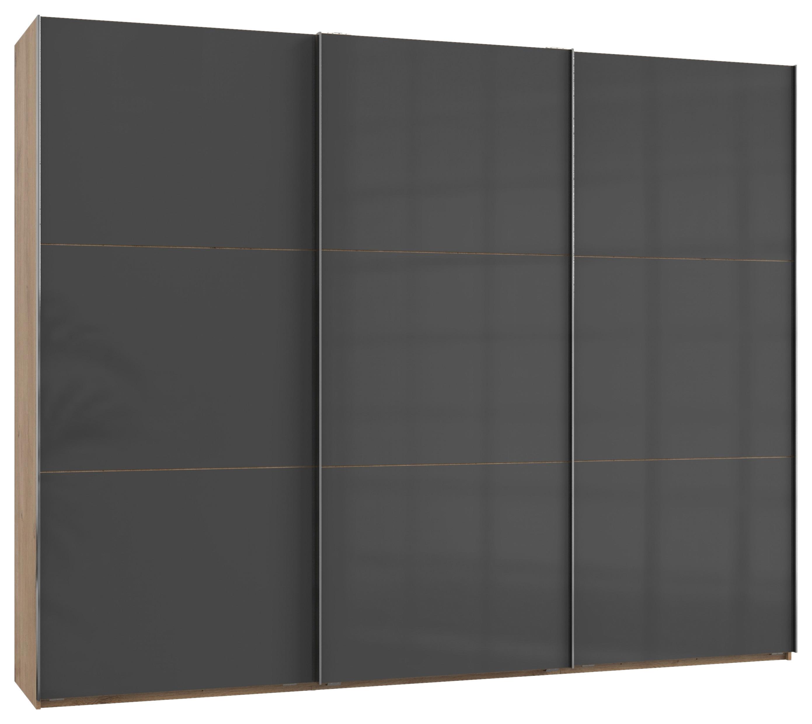 Schwebetürenschrank B: 300 Cm Level 36c Grau/eiche Dekor - Eichefarben/Grau, MODERN, Holzwerkstoff (300/236/65cm) - MID.YOU