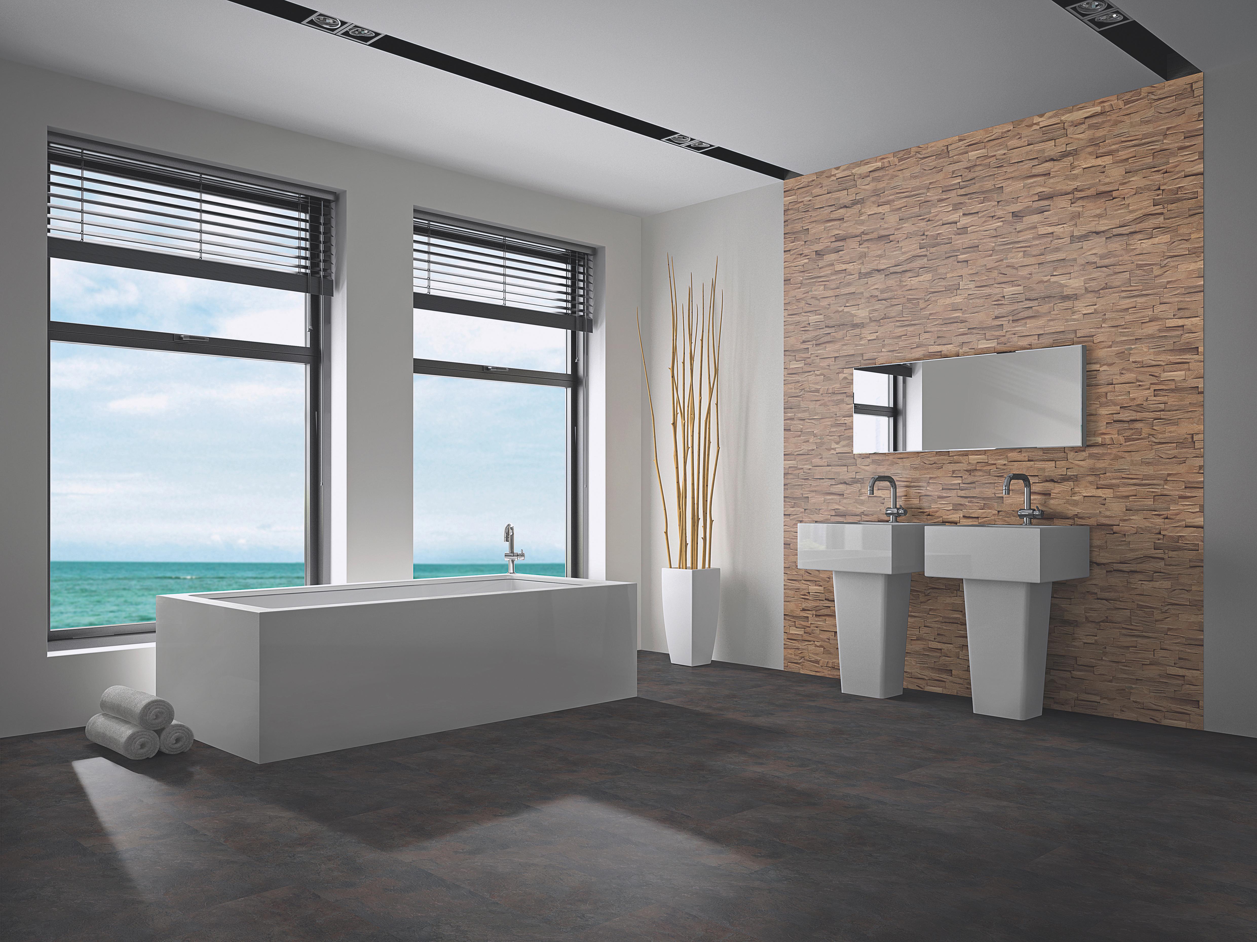 Wandverkleidung Beachwood Heavea Natural - Hellbraun, Basics, Holz (61/15/2cm)