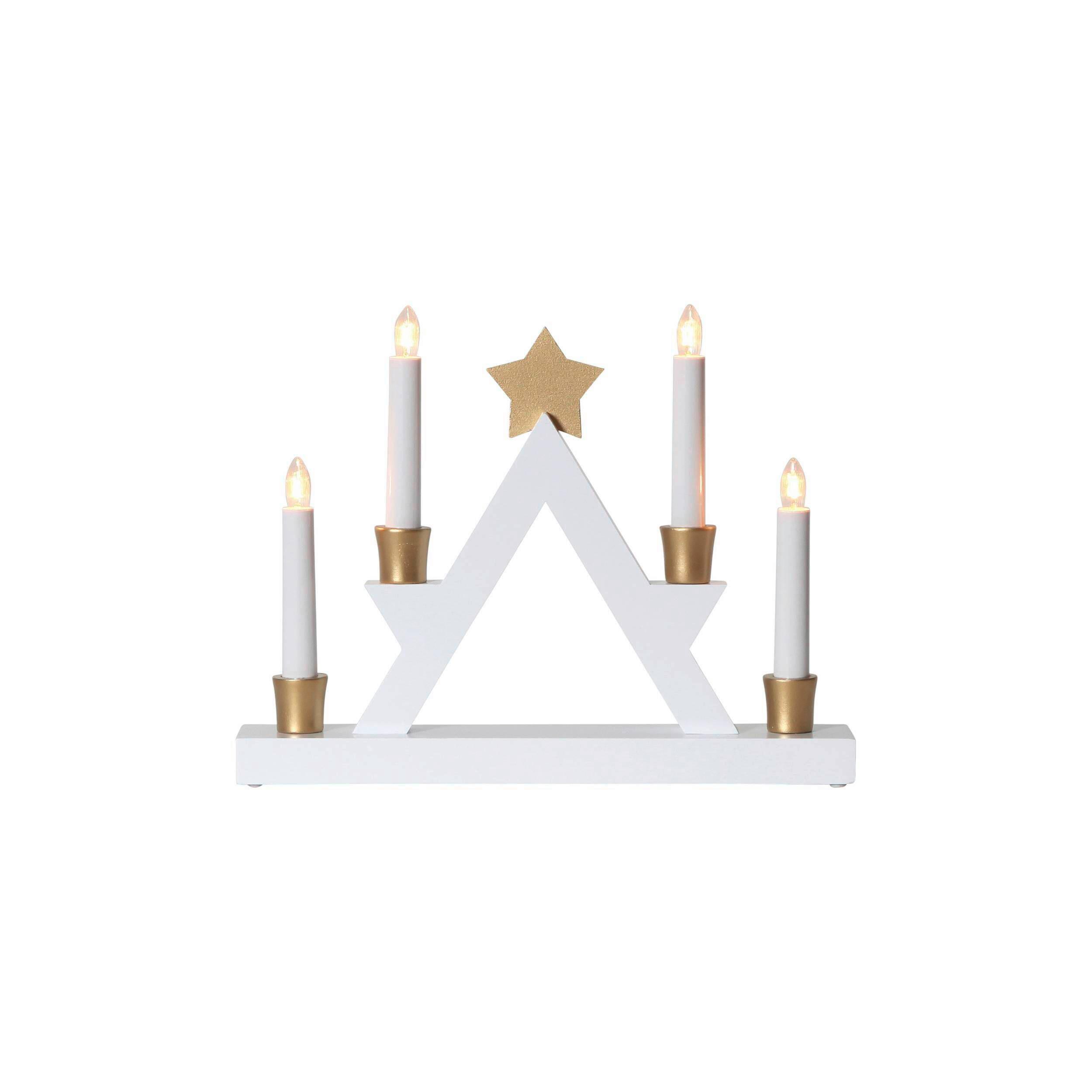 Led-dekoleuchte 410408 - Goldfarben/Weiß, Basics, Holz/Kunststoff (33/6/26cm) - Eglo