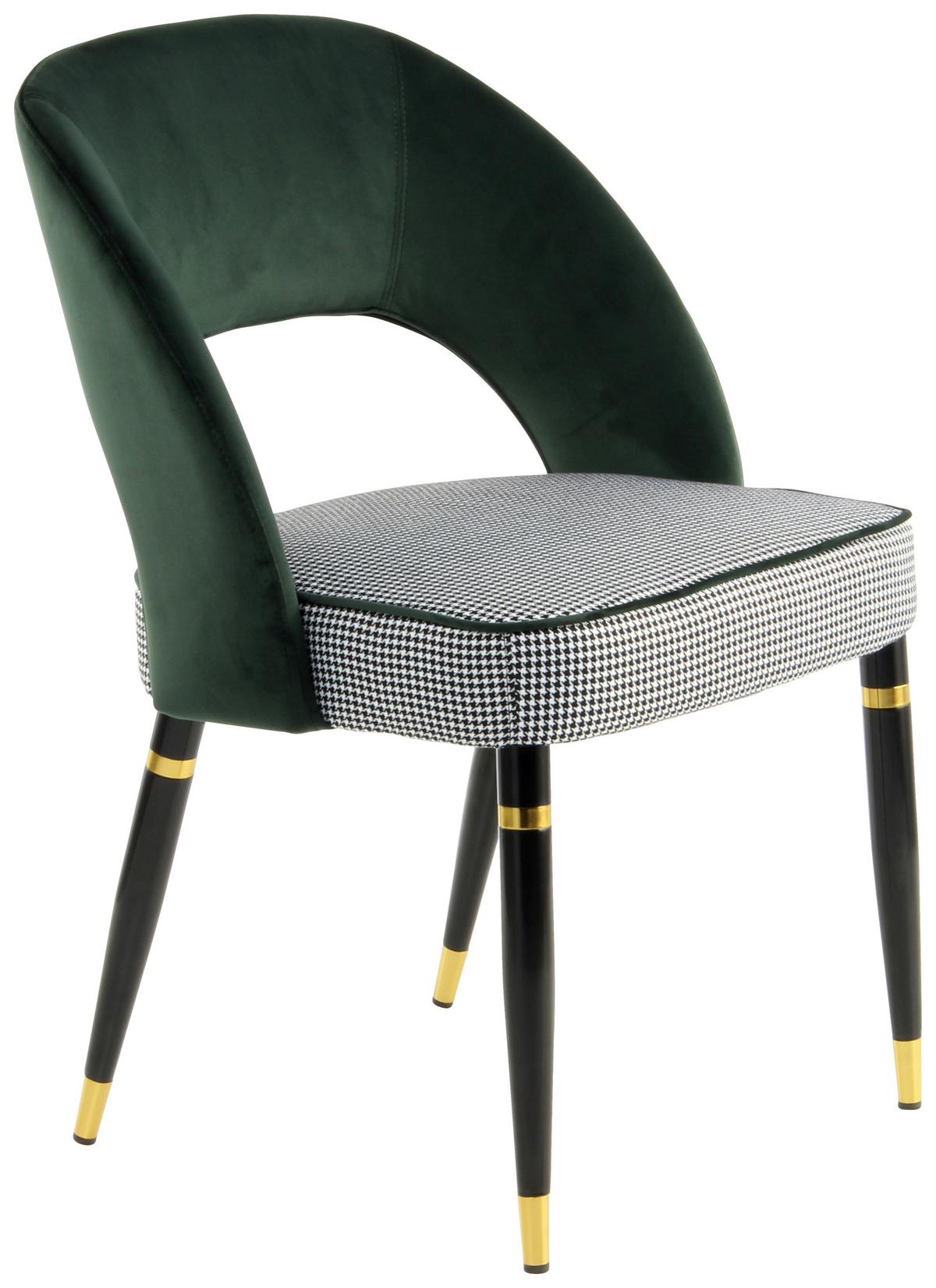 Sada židlí zelená - černá/zelená, Moderní, kov/textil (58/83/56cm) - MID.YOU