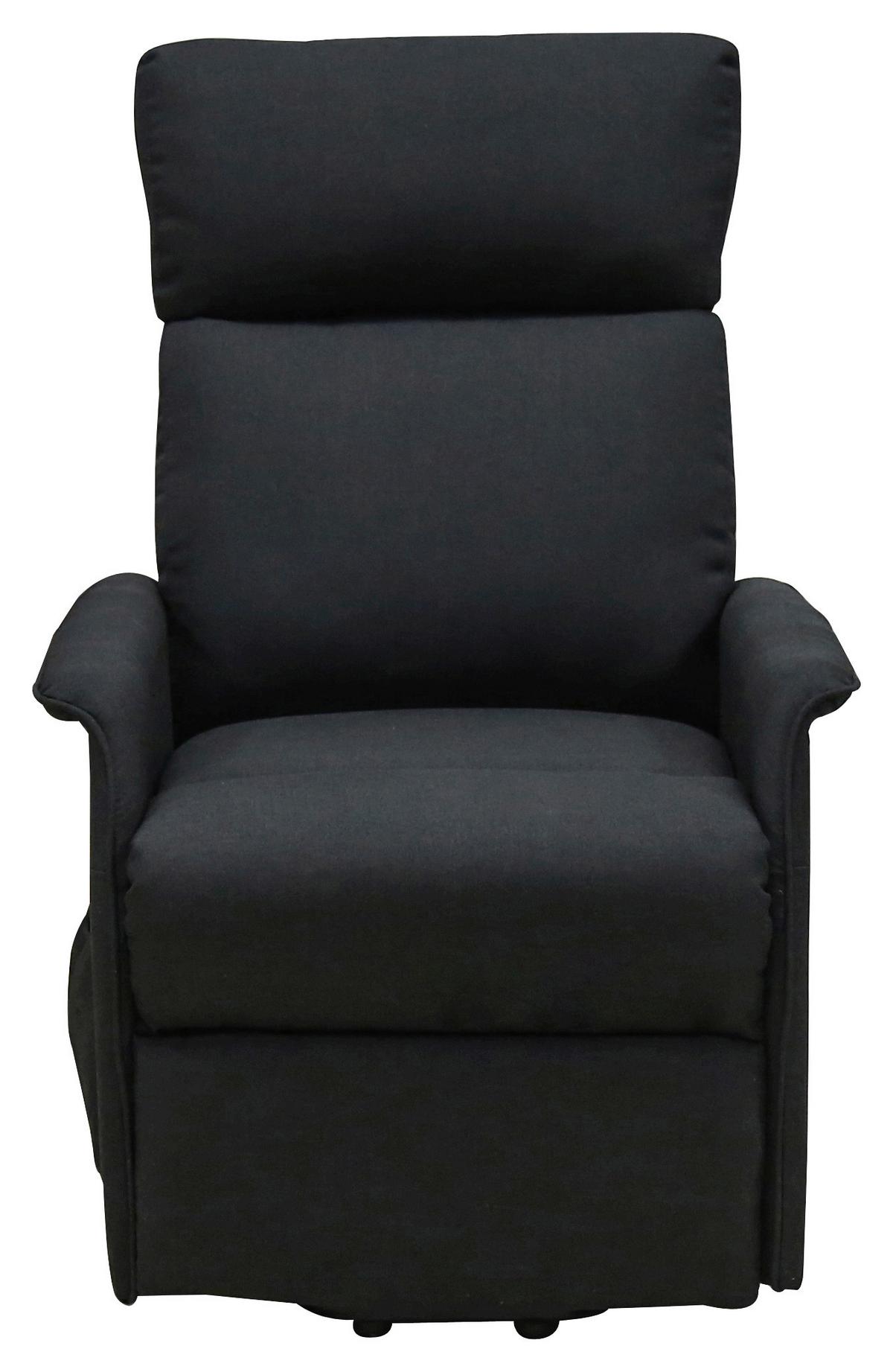 Fernsehsessel Elektrisch Graham Stoffbezug Anthrazit - Anthrazit/Schwarz, KONVENTIONELL, Textil/Metall (66/80-97/90-159,5cm) - Luca Bessoni