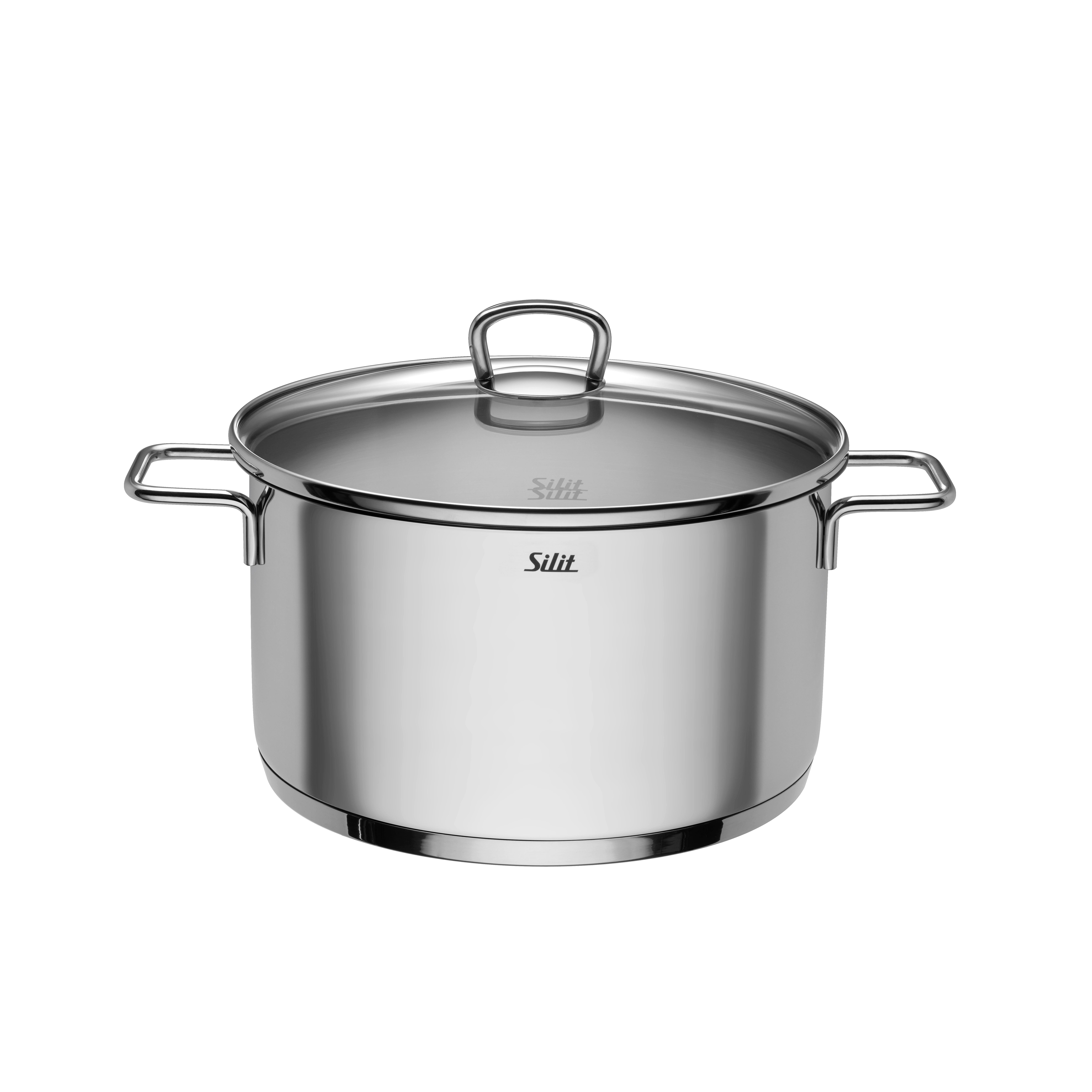 Kochtopfset Alicante 7 -teilig. Edelstahl - Silberfarben, MODERN, Glas/Metall - Silit