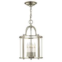 Hängeleuchte Gentry H: 61 Cm 4-Flammig - Nickelfarben, Natur, Glas/Metall (29.7/61cm) - Elstead Lighting