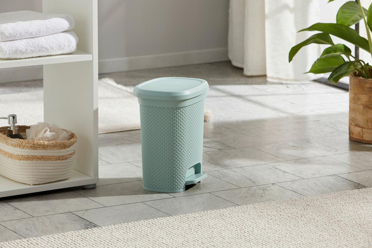 Szemetesvödör Luca Kb. 6,5l - fekete/sötétzöld, Konventionell, műanyag (19,5/25/30,5cm) - Luca Bessoni