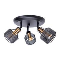 Deckenleuchte Deckenleuchte - Goldfarben/Schwarz, Natur, Metall (12,5cm) - Näve