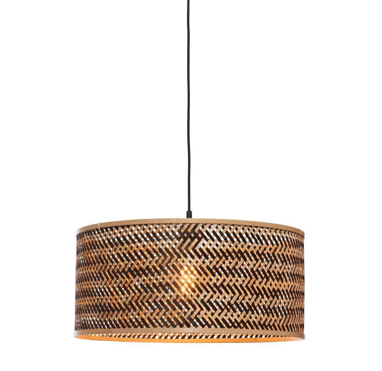 Hängeleuchte Java Naturfarben/Schwarz D: 50 cm