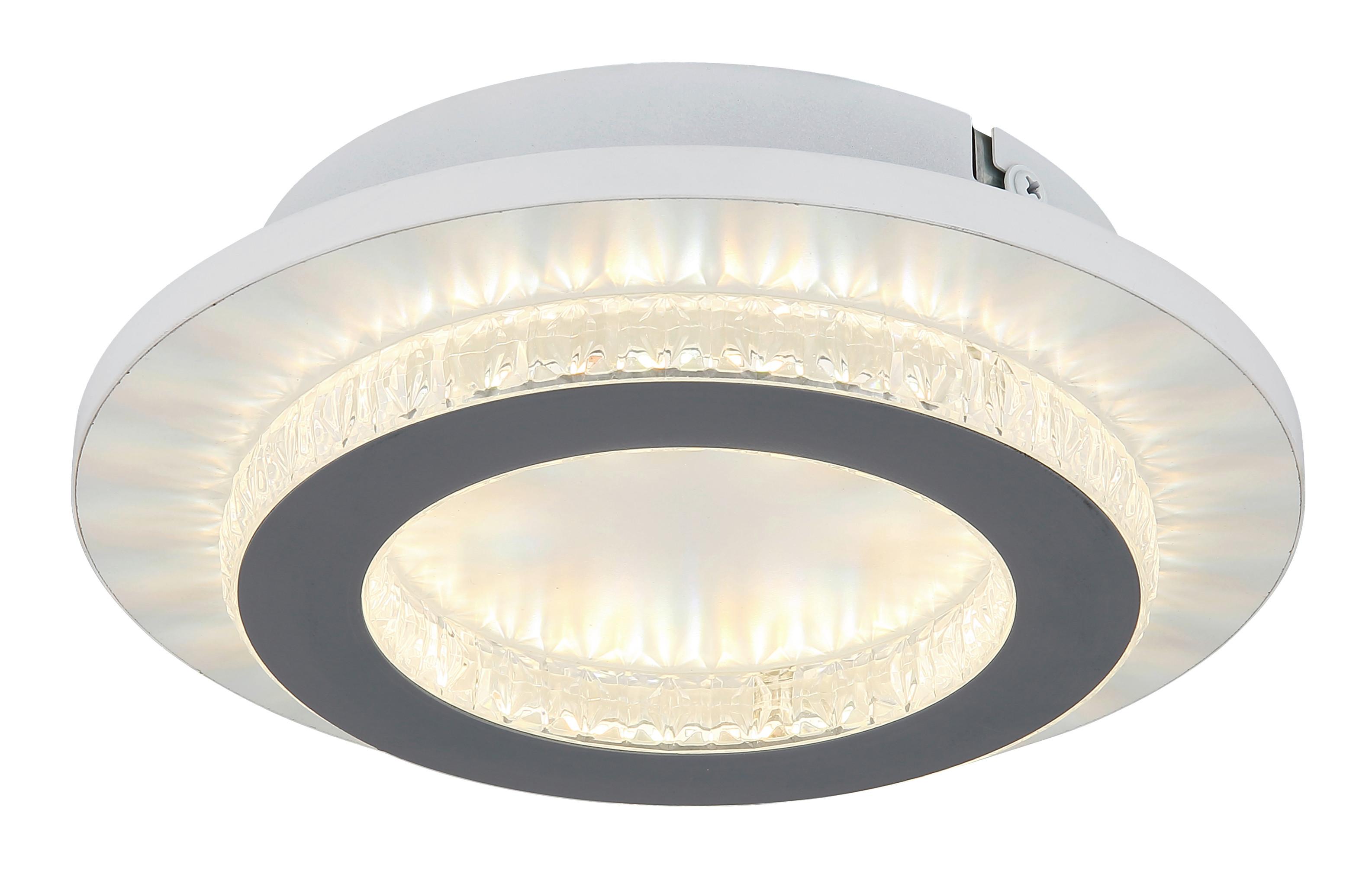 STROPNÉ LED SVIETIDLO JAYDEN - číra/biela, Design, kov/plast (20/5,5cm) - Globo