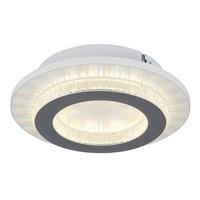 STROPNÉ LED SVIETIDLO JAYDEN - číra/biela, Design, kov/plast (20/5,5cm) - Globo
