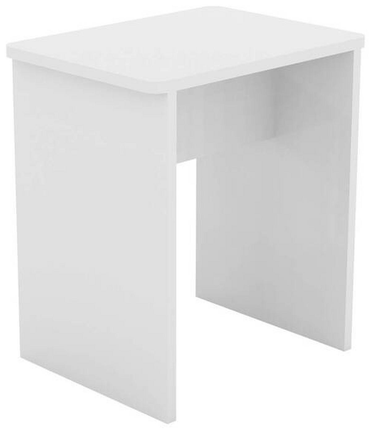 Hocker Esal Weiß B: 40 cm Esal - Weiß, MODERN, Holzwerkstoff (40/45/30cm) - MID.YOU