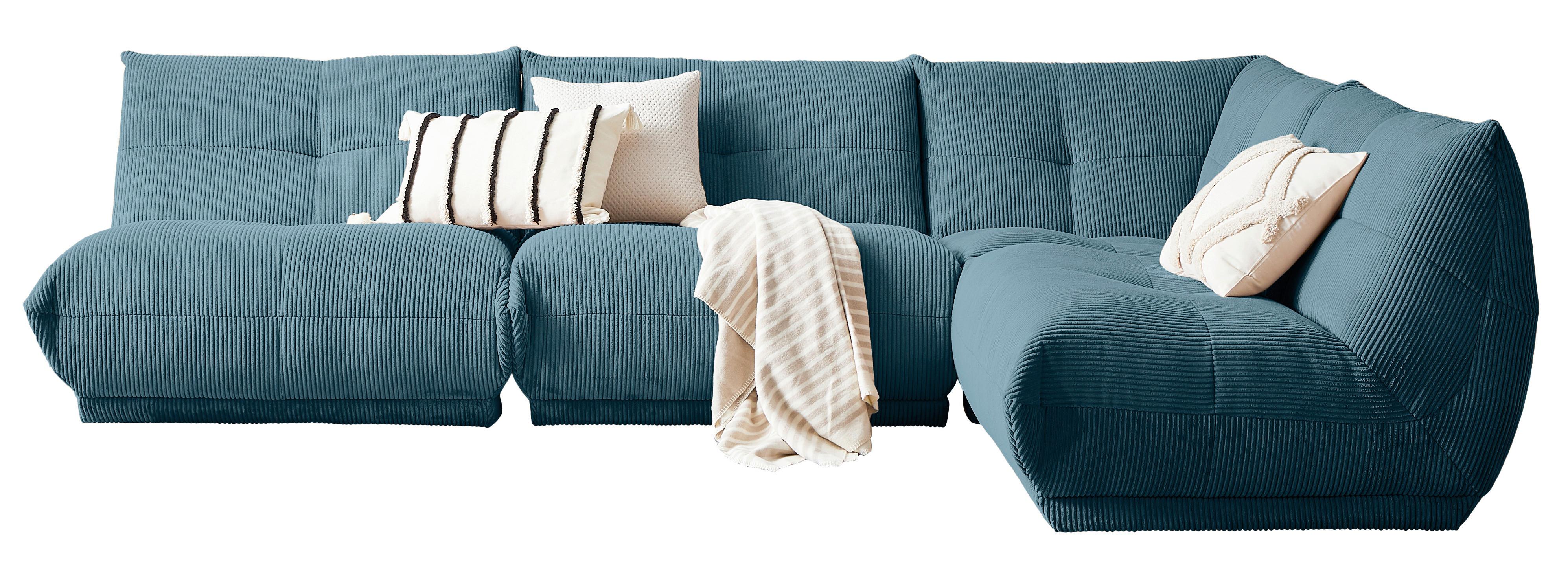 Ecksofa Giselle - Petrol, Trend, Textil (315/210cm) - Livetastic