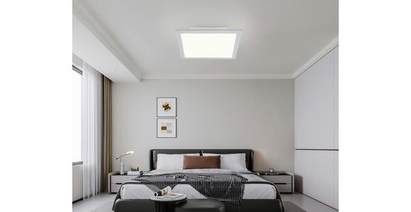 LED-Deckenleuchte Severin - Silberfarben/Weiß, MODERN, Kunststoff/Metall (30/30/5,5cm) - Luca Bessoni
