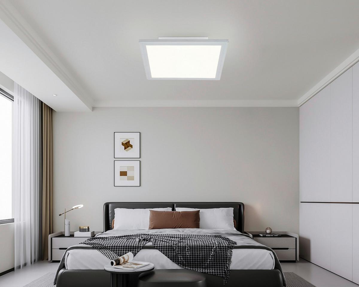 LED-Deckenleuchte Severin - Silberfarben/Weiß, MODERN, Kunststoff/Metall (30/30/5,5cm) - Luca Bessoni