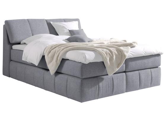 Boxspringbett mit Topper 140x200 cm Flora, Hellgrau - Hellgrau/Schwarz, MODERN, Textil (140/200cm) - MID.YOU Boxspringbett mit Topper 140x200 cm Flora, Hellgrau - Hellgrau/Schwarz, MODERN, Textil (140/200cm) - MID.YOU