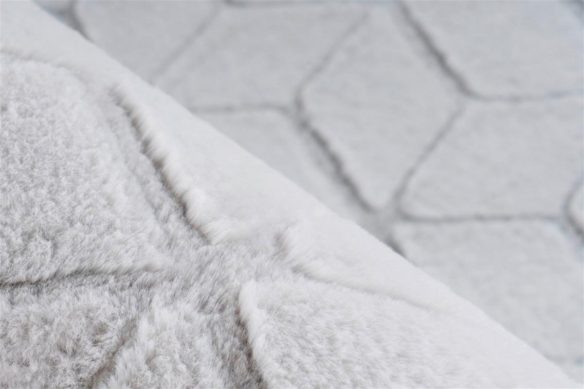 Teppich Grau, Weiß Vivica 125, Bxl: 80x150 Cm - Weiß/Grau, KONVENTIONELL, Textil (80/150cm)