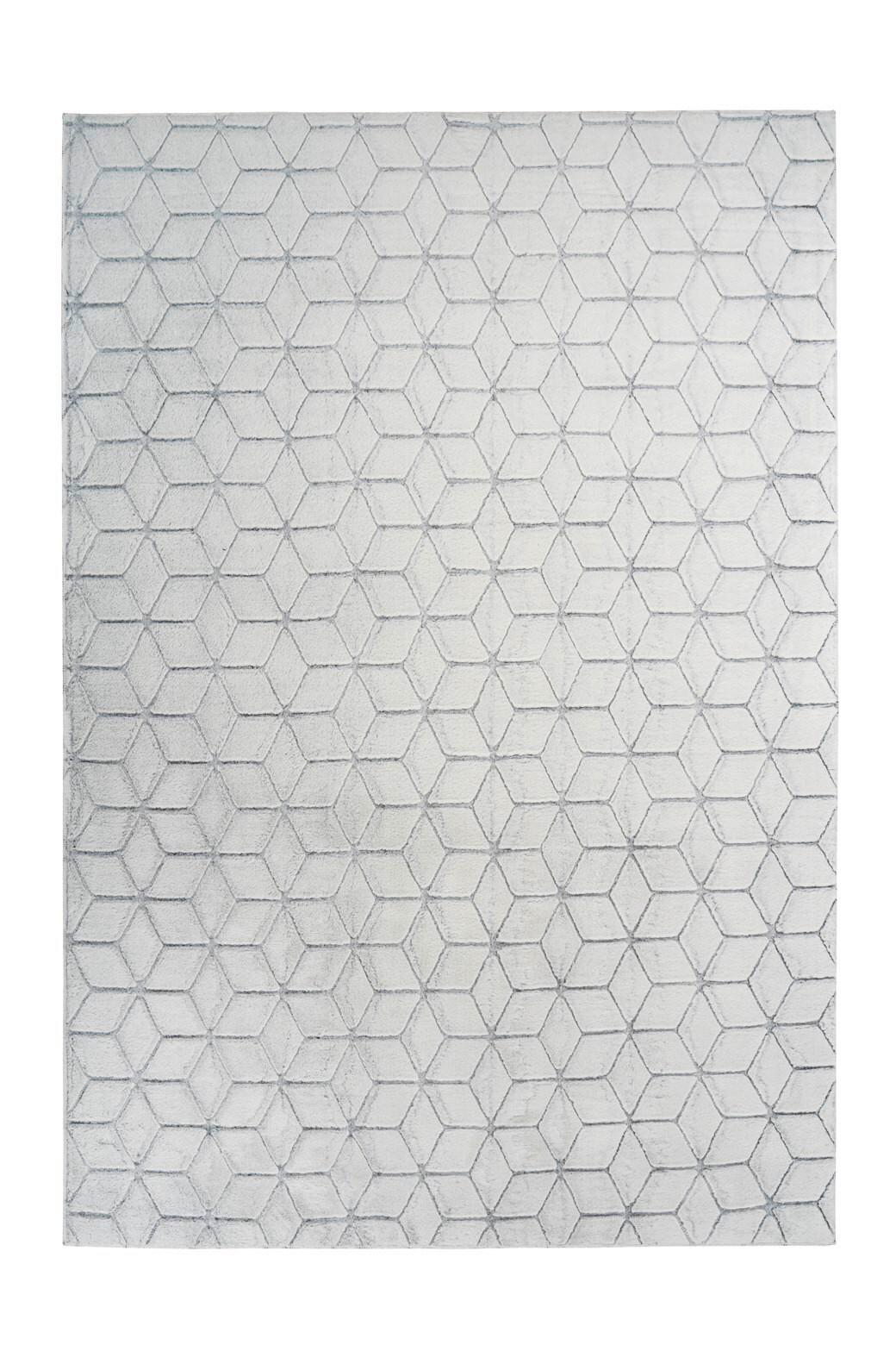 Teppich Anthrazit, Weiß Vivica 125, Bxl: 160x230 Cm - Anthrazit/Weiß, KONVENTIONELL, Textil (160/230cm)