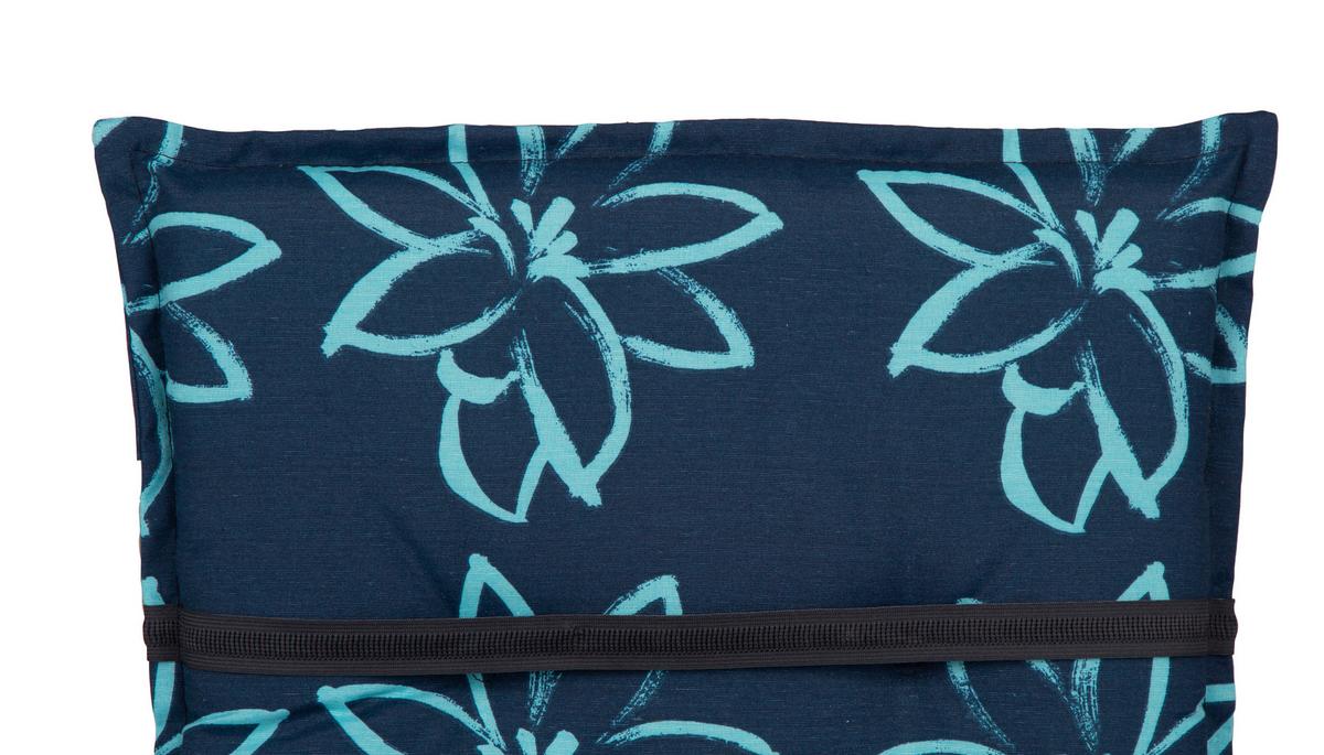 Niederlehner Auflage 4er-set Bunde100x50x6cm Blau - Dunkelblau/Hellblau, Basics, Textil (100/50/6cm) - Gardenson