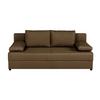 2-Sitzer-Sofa Mega Mit Schlaffunktion & Bettkasten - Schwarz/Braun, Design, Holzwerkstoff/Textil (190/80/75cm) - P & B
