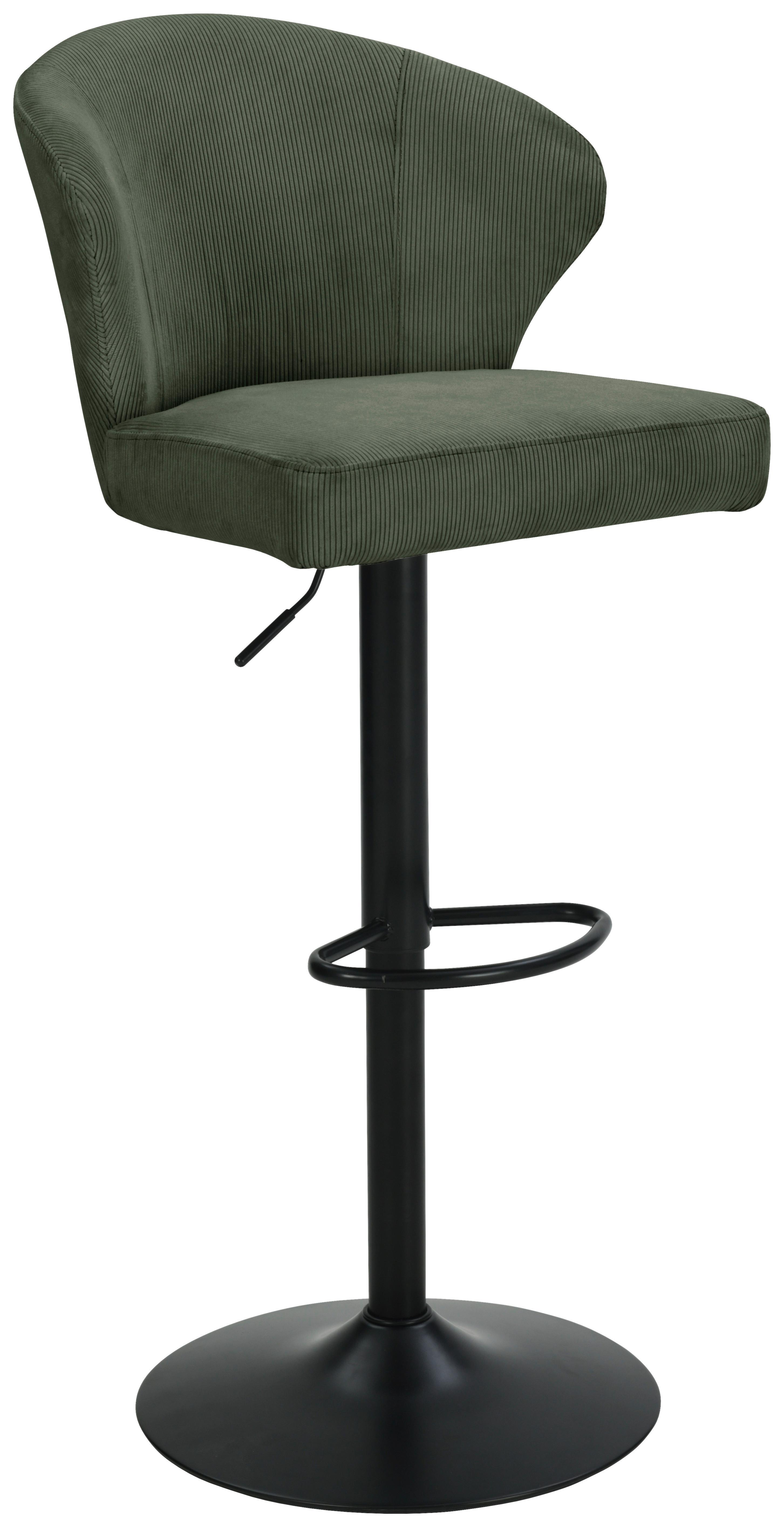 BAROVÁ ŽIDLE JANA - černá/zelená, Moderní, kov/dřevo (55/1160/58cm) - Based