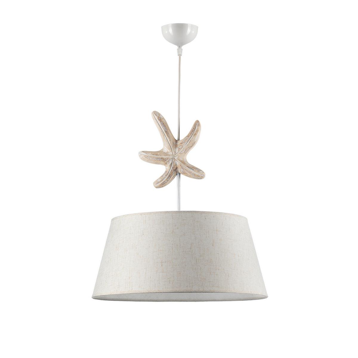 Hängeleuchte Stellina Perlmutt L: 45 Cm 22w - Perlmutt, Natur, Textil (45/45/100cm)