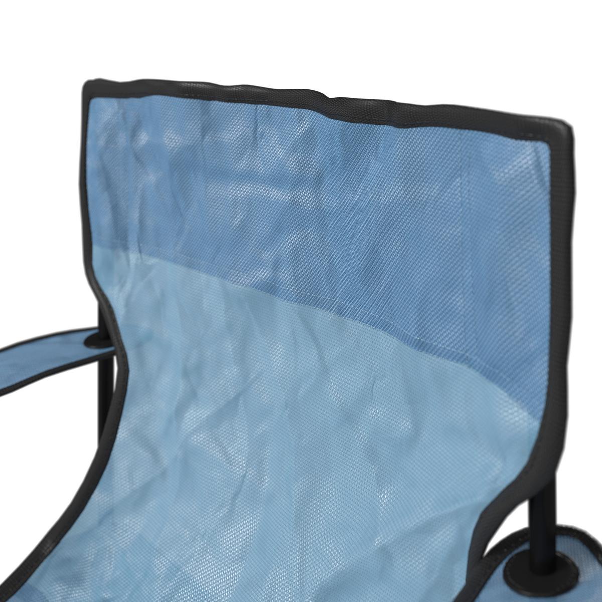 Campingsessel Luca - Blau/Schwarz, MODERN, Textil/Metall (80/80/51cm) - Ondega