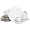Kaffeeservice Maria Theresia Weiß, Goldfarben L: 34 cm - Goldfarben/Weiß, Basics, Keramik (34/28,5/25,5cm) - Creatable