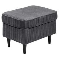 Hocker Oskar Dunkelgrau B: 63 Cm - Dunkelgrau/Schwarz, Basics, Textil (63/43/42cm) - MID.YOU