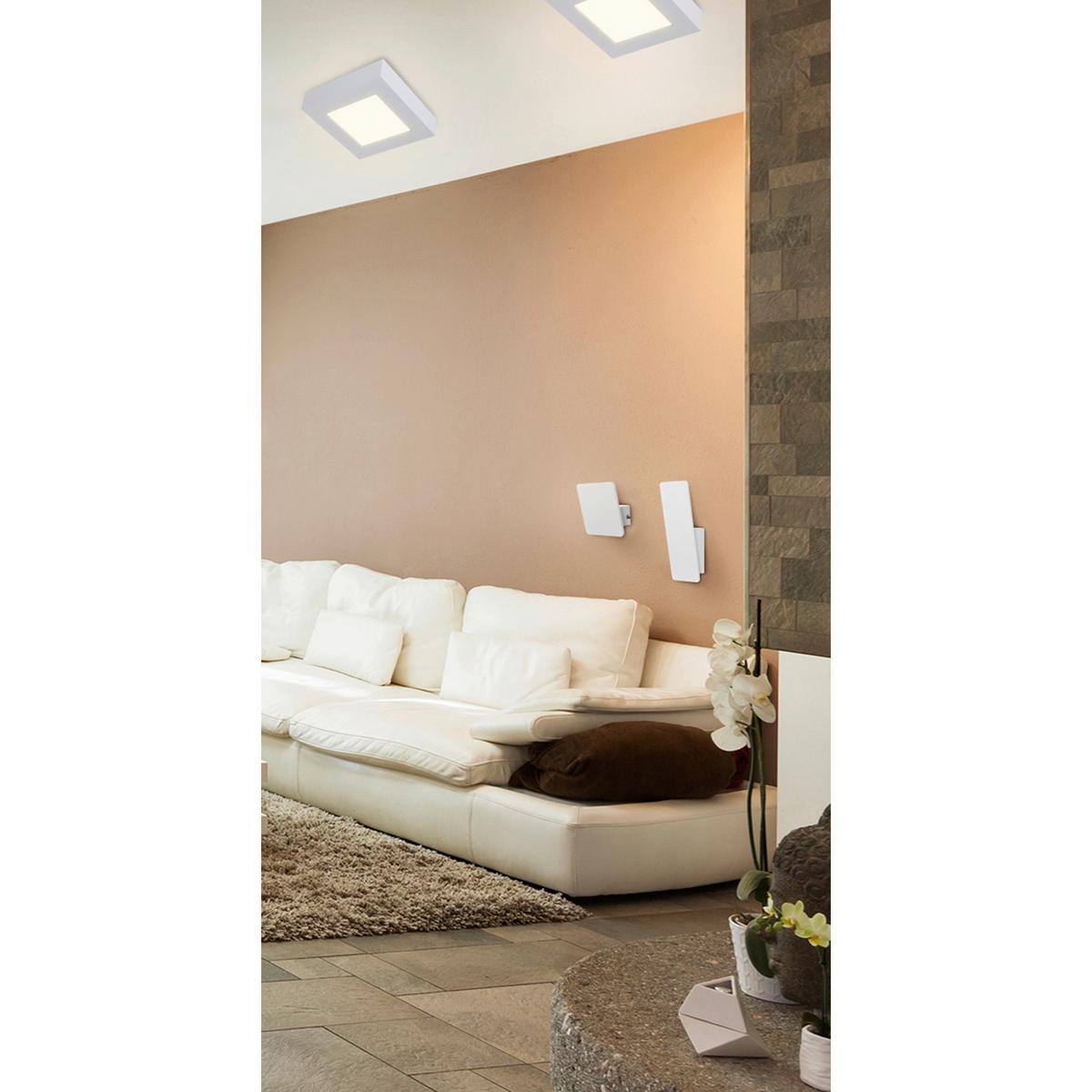 LED-Wandleuchte Stan 1-Flammig, Eckig - Weiß, Design, Metall (7,5/22cm) - Näve