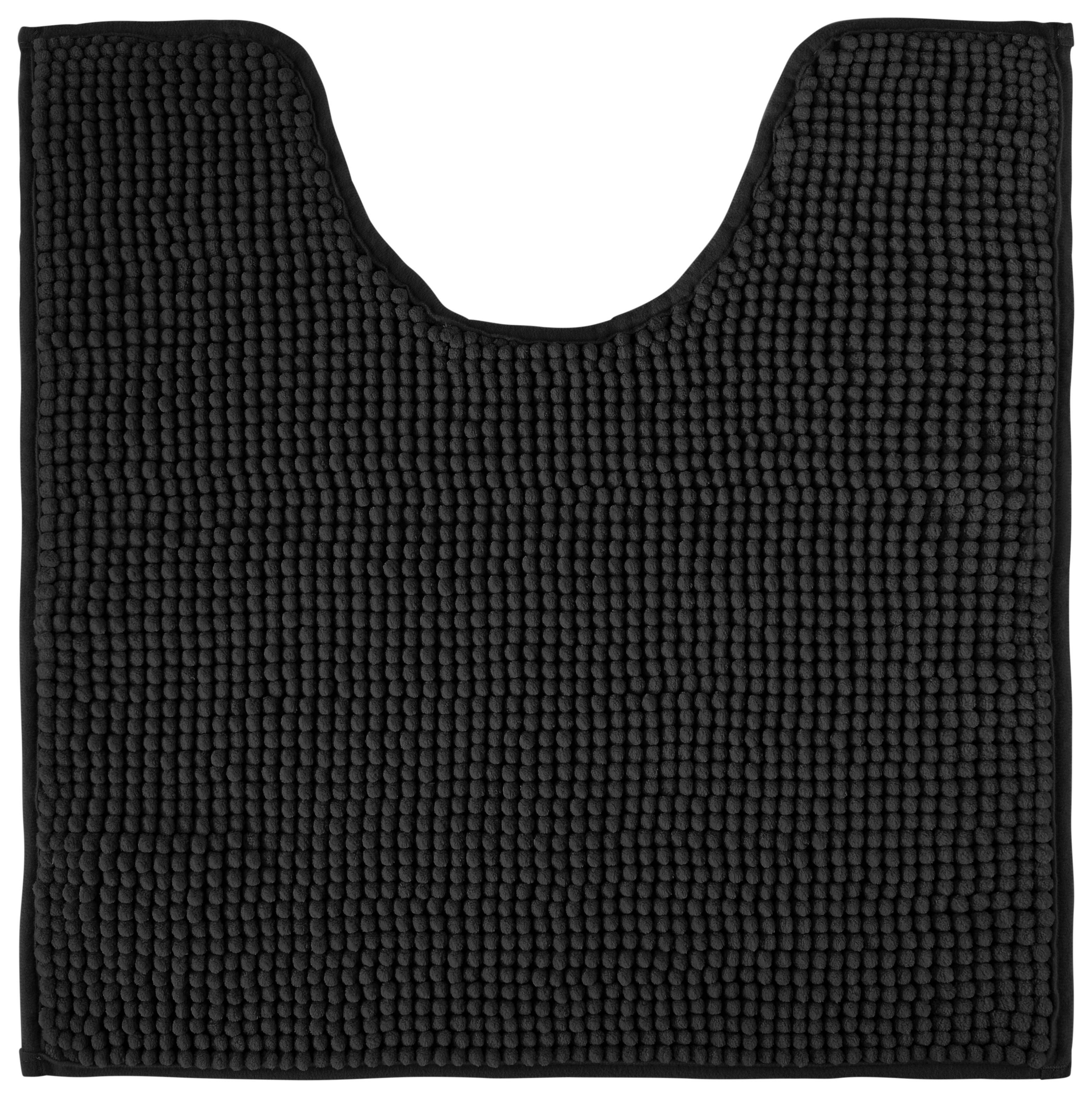 WC PŘEDLOŽKA Nelly, 50/50cm, černá - černá, textil (50/50cm) - Modern Living