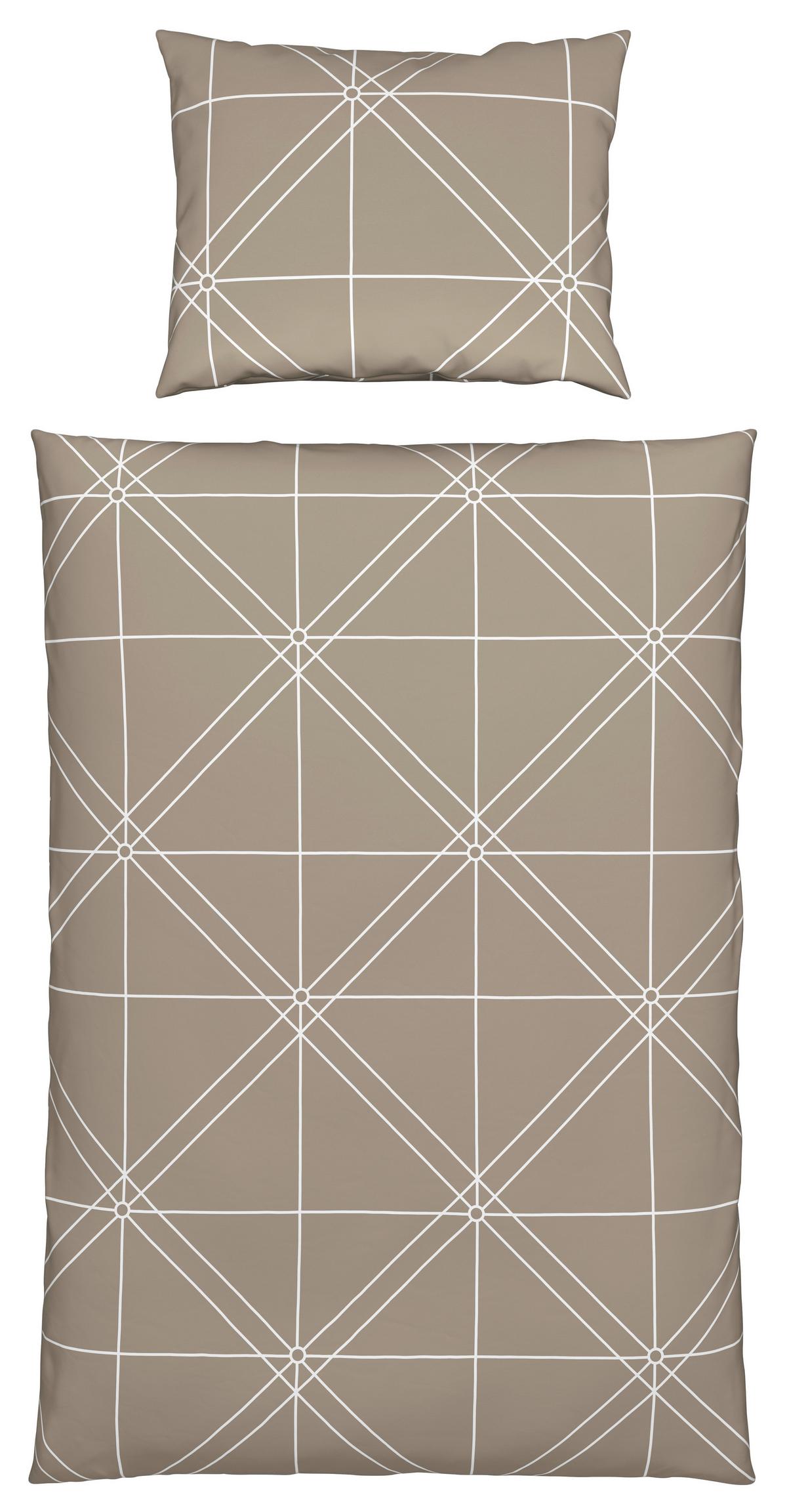 Ágyneműhuzat-garnitúra Chalene 140/200cm Anthrazit - taupe, Romantik / Landhaus, textil (140/200cm) - James Wood