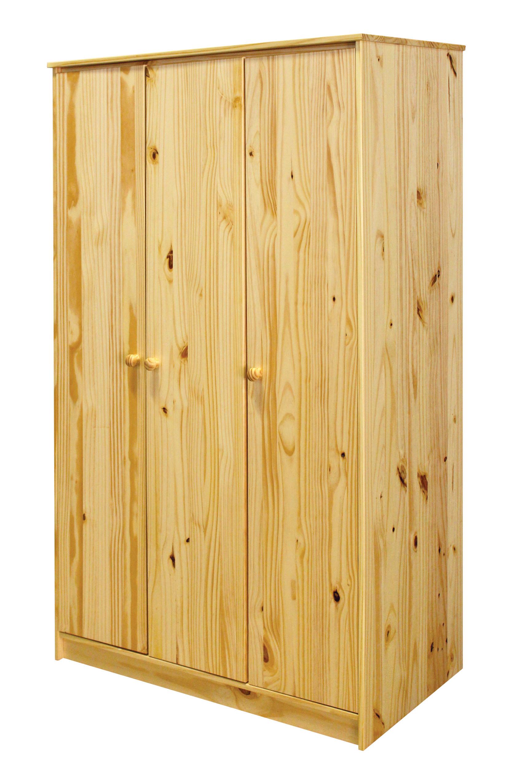 Kleiderschrank Naturfarben B: 107cm - Naturfarben, Natur, Holz (107/175/50cm) - Livetastic