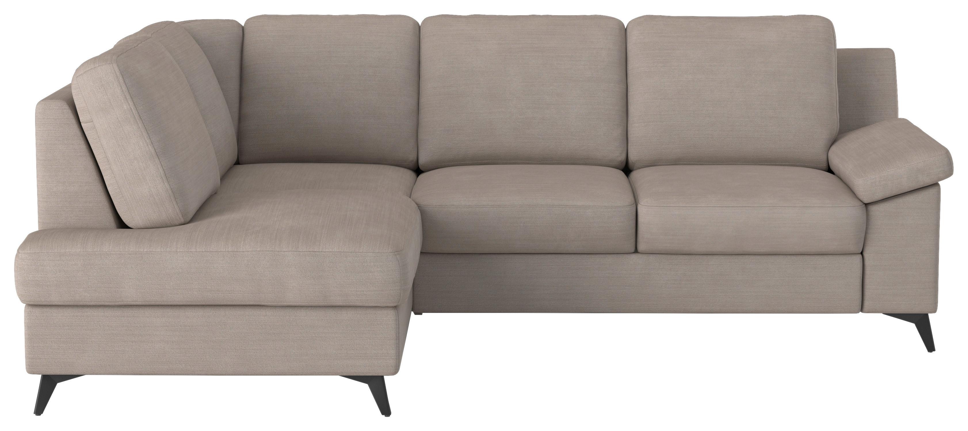 Ecksofa Boom, Beige S: 170x242 Cm - Beige/Schwarz, KONVENTIONELL, Textil (170/242cm) - Cotta