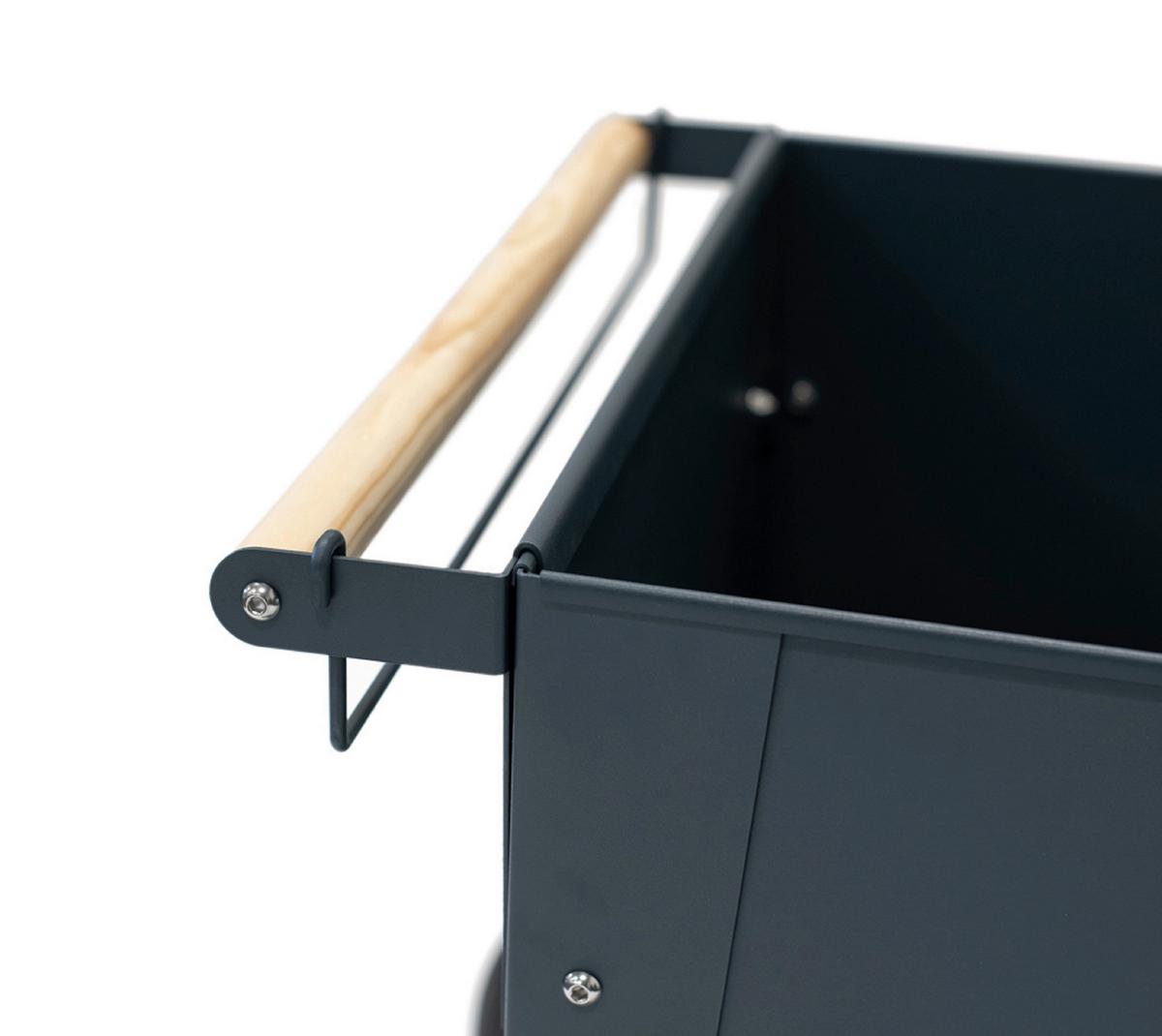 Hochbeet Stahl Swivel mit Ablagen 60/80/120 cm - Anthrazit, Basics, Metall (60/80/120cm)