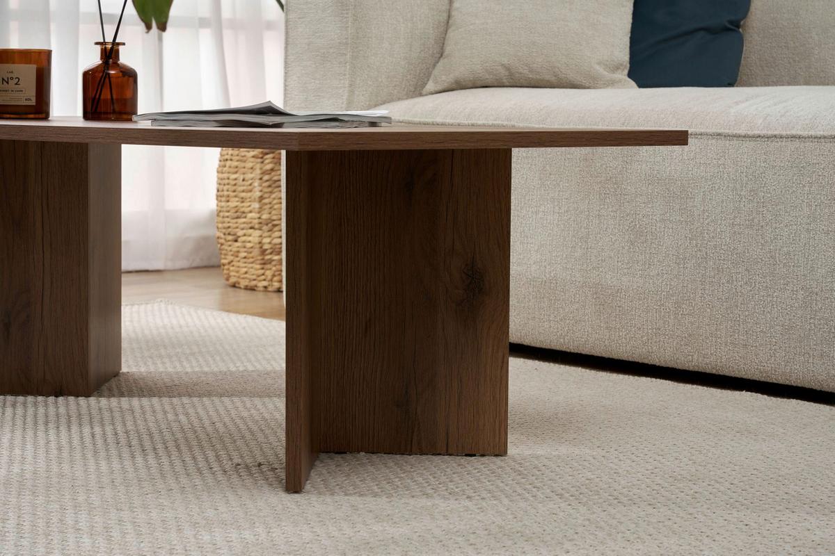 Couchtisch Sabin Walnussfarben B: 119cm - Walnussfarben, Design, Holzwerkstoff (119/40/60cm) - MID.YOU