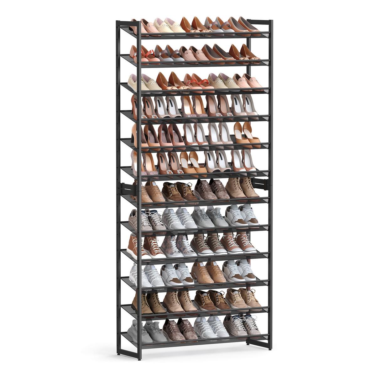 REGÁL NA BOTY TYP: LMR12BV1 - černá, Trend, kov (92.5/223/30.7cm) - Boxxx