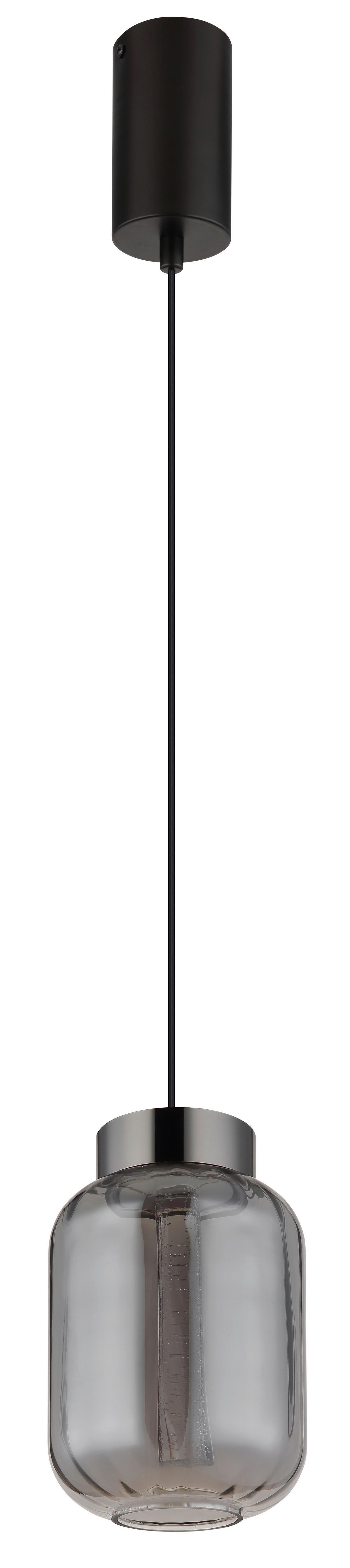 LED-Hängeleuchte 15746 - Klar/Chromfarben, Basics, Glas/Kunststoff (15/150cm) - Globo