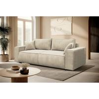 Schlafsofa Loft Beige B: 255cm - Beige/Schwarz, Design, Textil (255/90/97cm) - MID.YOU