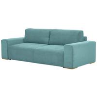 Schlafsofa Vouge Mintgrün Bettkasten, B: 255 Cm - Buchefarben/Schwarz, KONVENTIONELL, Textil (255/86/123cm) - Livetastic