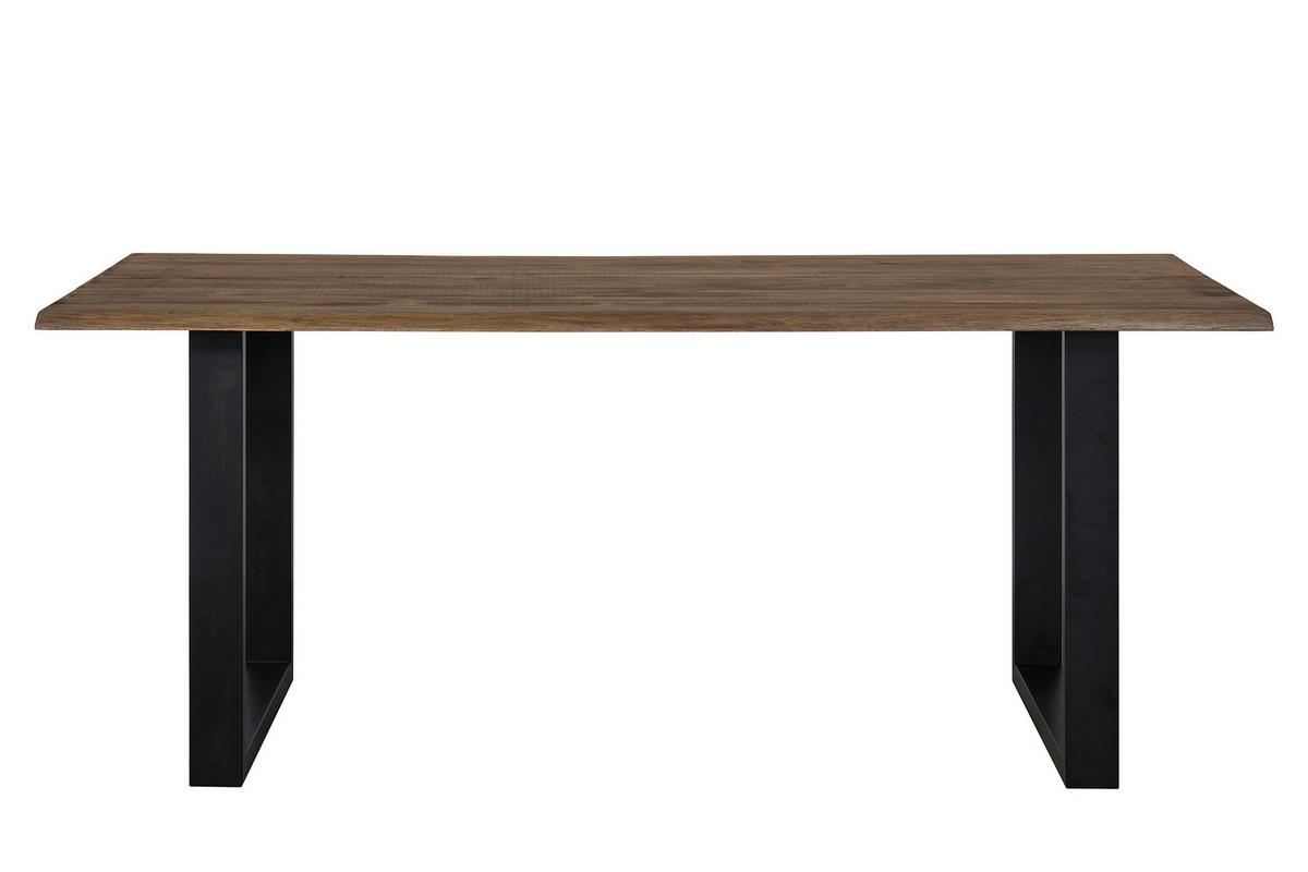 Tischgruppe D. Grau/Walnussfarben L: 180cm - Dunkelgrau/Silberfarben, MODERN, Holz/Textil (180/90/75cm) - Livetastic