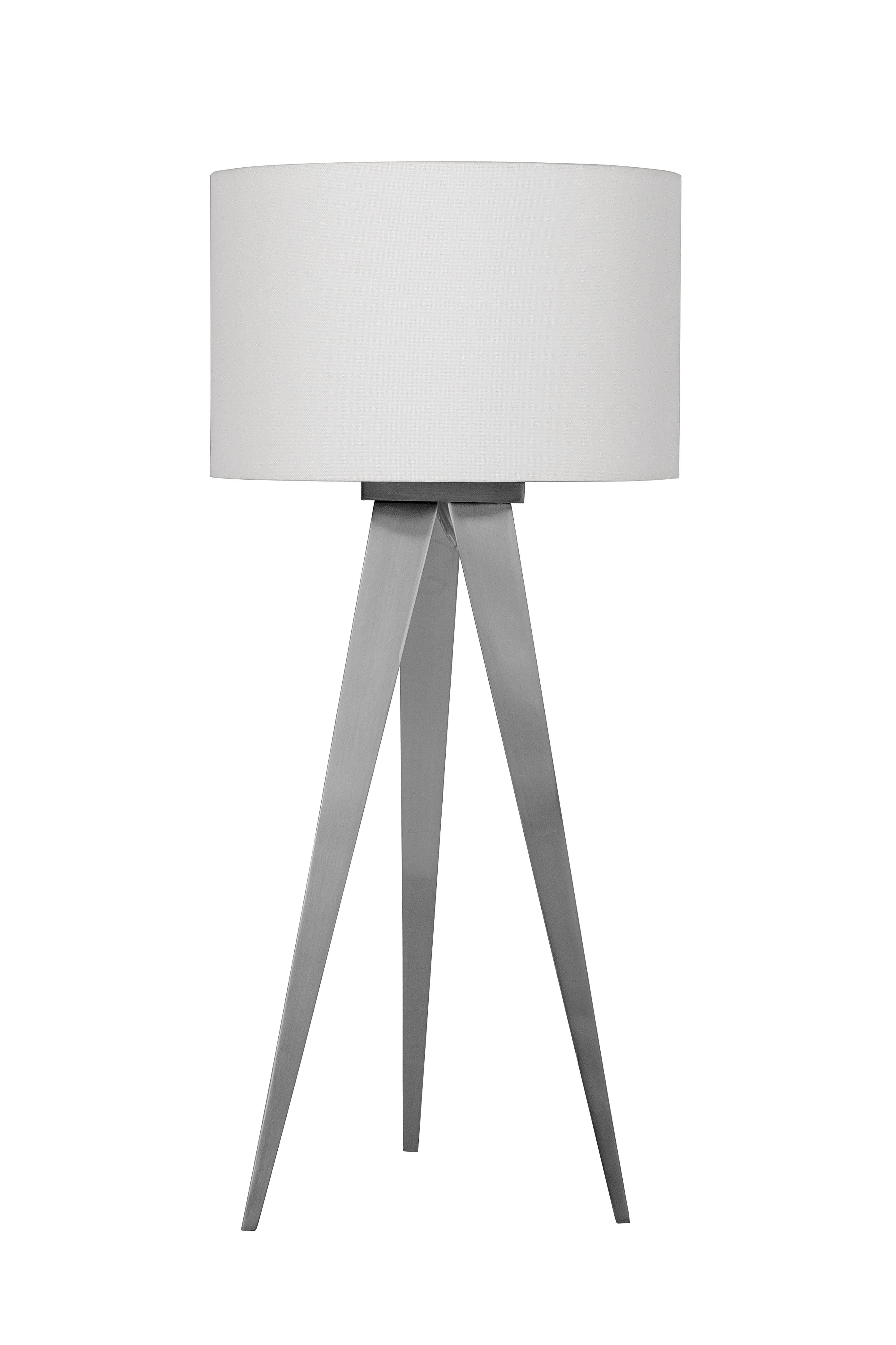 Tischlampe Tripod Nickelfarben mit Kippschalter