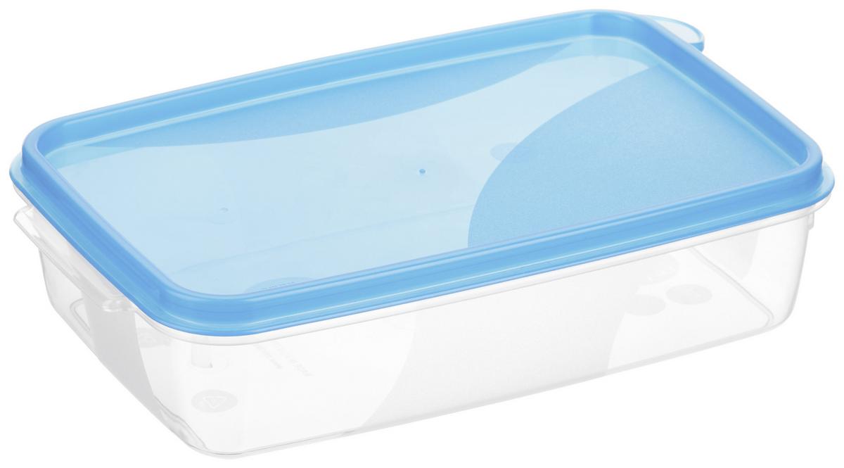 Frischhaltedose Dora ca. 750 ml Mikrowellengeeignet - Blau/Rot, KONVENTIONELL, Kunststoff (18/12/5cm)