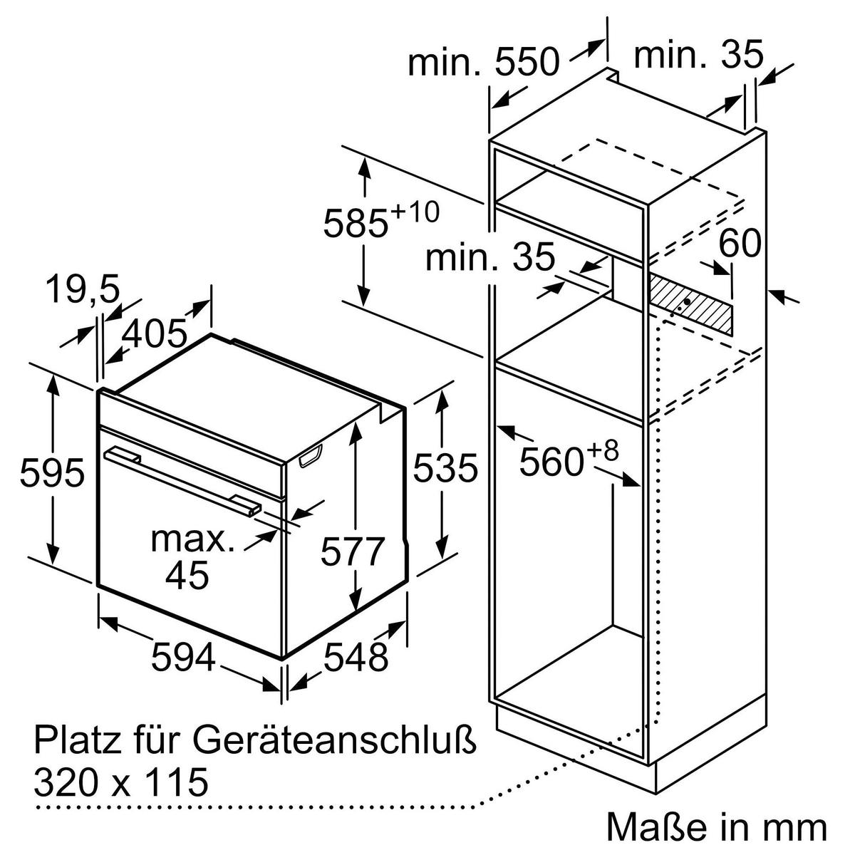 EINBAUBACKOFEN HR736G1B1 - Schwarz, MODERN (59,4/59,5/54,8cm) - Siemens