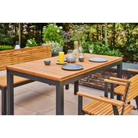 Gartentisch Robinienholz /Metall L 160 cm - Anthrazit/Robinienfarben, KONVENTIONELL, Holz/Metall (160/90/76cm) - Siena Garden