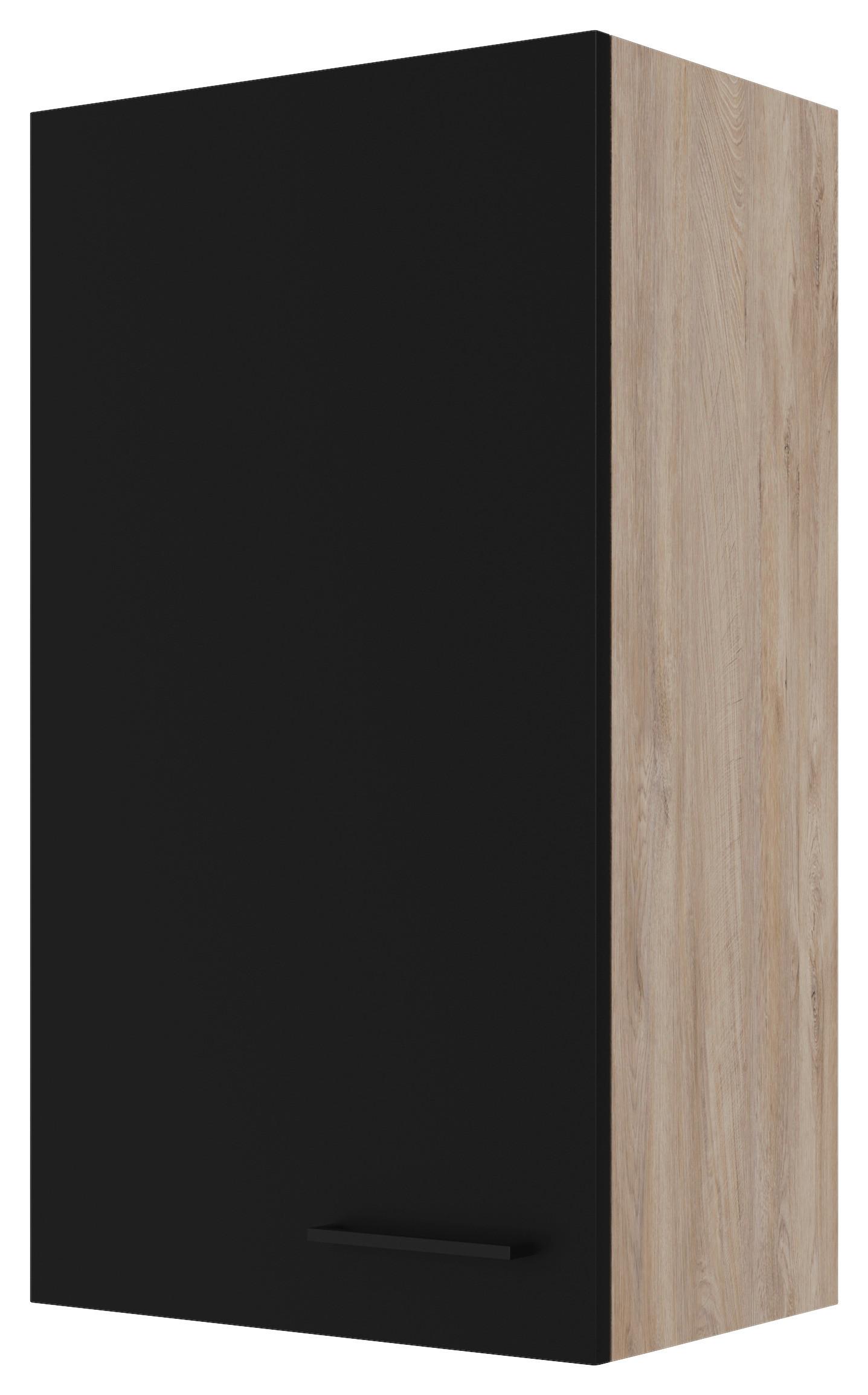 Horná kuchynská skrinka CAPRI CAPRI H 50-89 - čierna/farba duba, Konventionell, kov/kompozitné drevo (50/89/32cm) - FlexWell