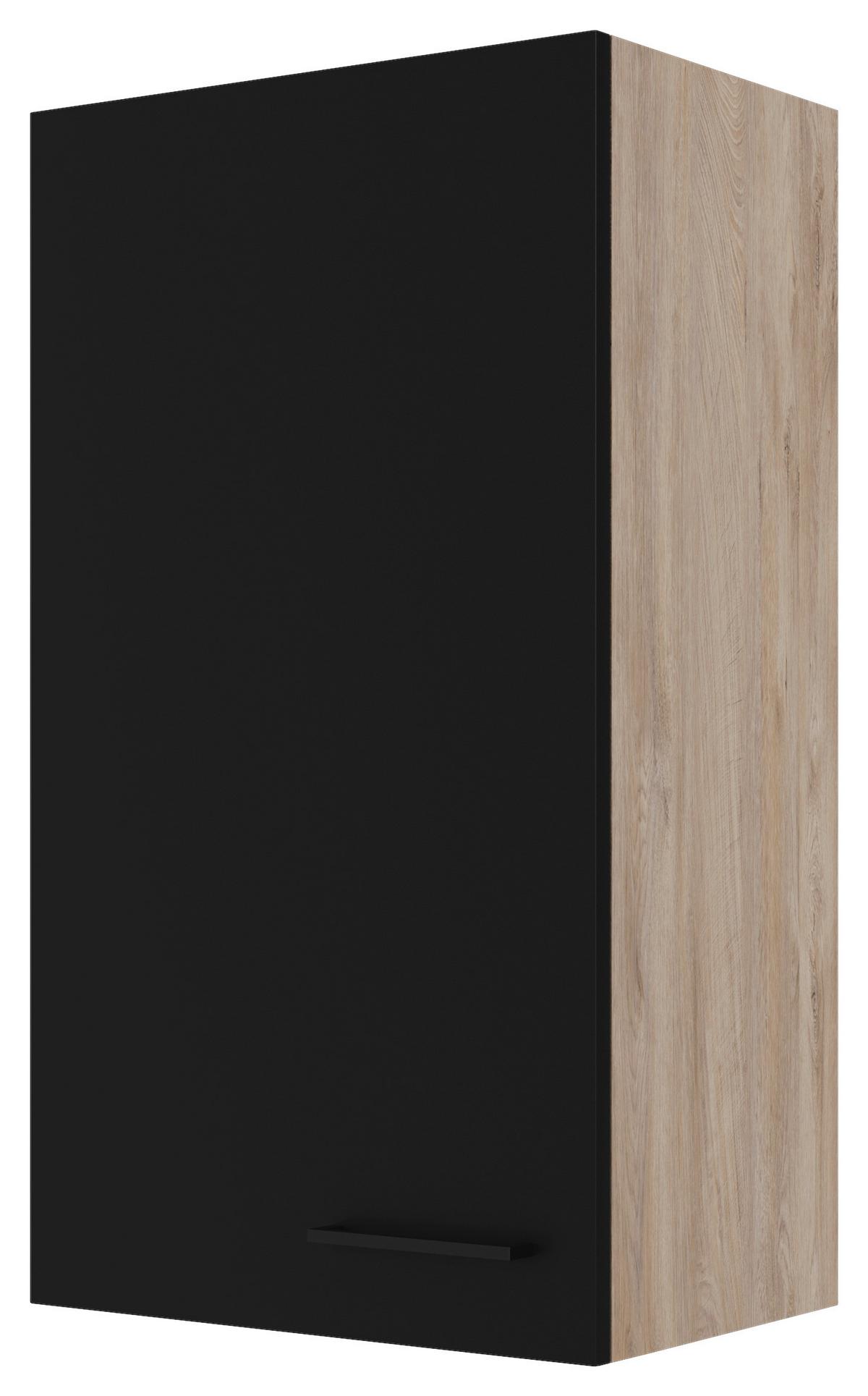 Kuchyňská horní skříňka CAPRI CAPRI H 50-89 - barvy dubu/černá, Konvenční, kov/kompozitní dřevo (50/89/32cm) - FlexWell