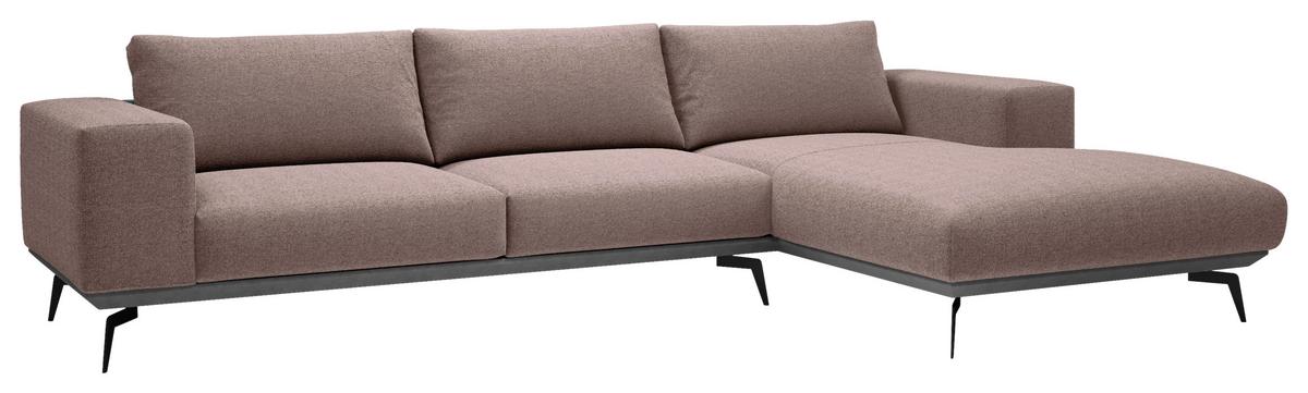 Sedací souprava ALBERO, pravá, bordová - bordeaux/černá, Design, kov/dřevo (330/180cm) - MID.YOU