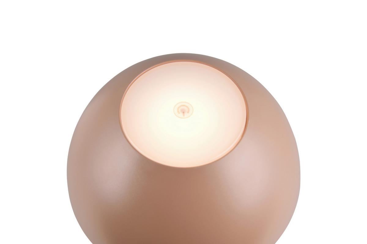 Akku-Tischleuchte Ricardo Braun D: 30 cm - Braun, Basics, Kunststoff (30,0/13,5cm)