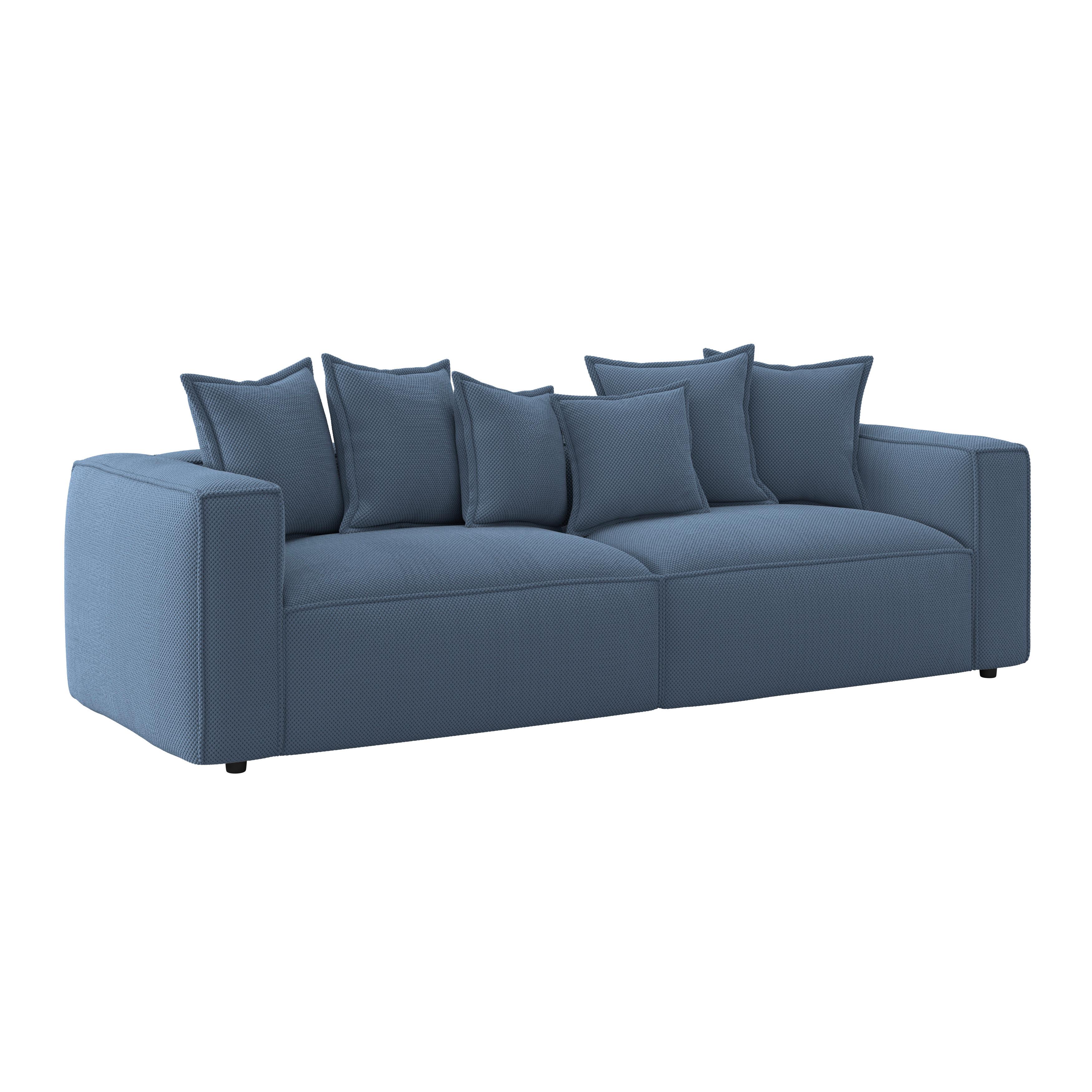 POHOVKA BIG SOFA COWBOY - černá/tmavě modrá, Moderní, textil (280/72/109cm)