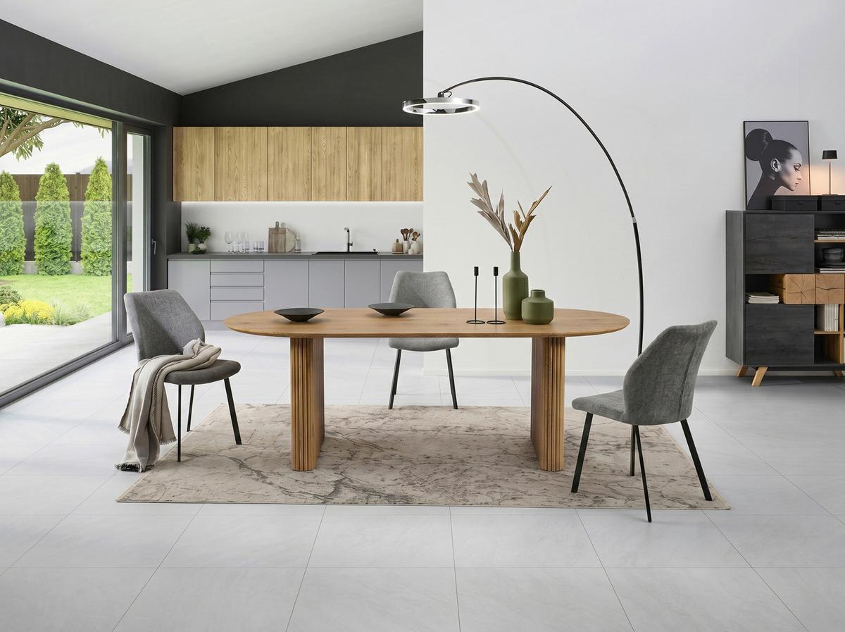 Esstisch Leo Eiche Artisan L 200 cm - Eiche Artisan, MODERN, Holzwerkstoff (200/100/75cm) - MID.YOU