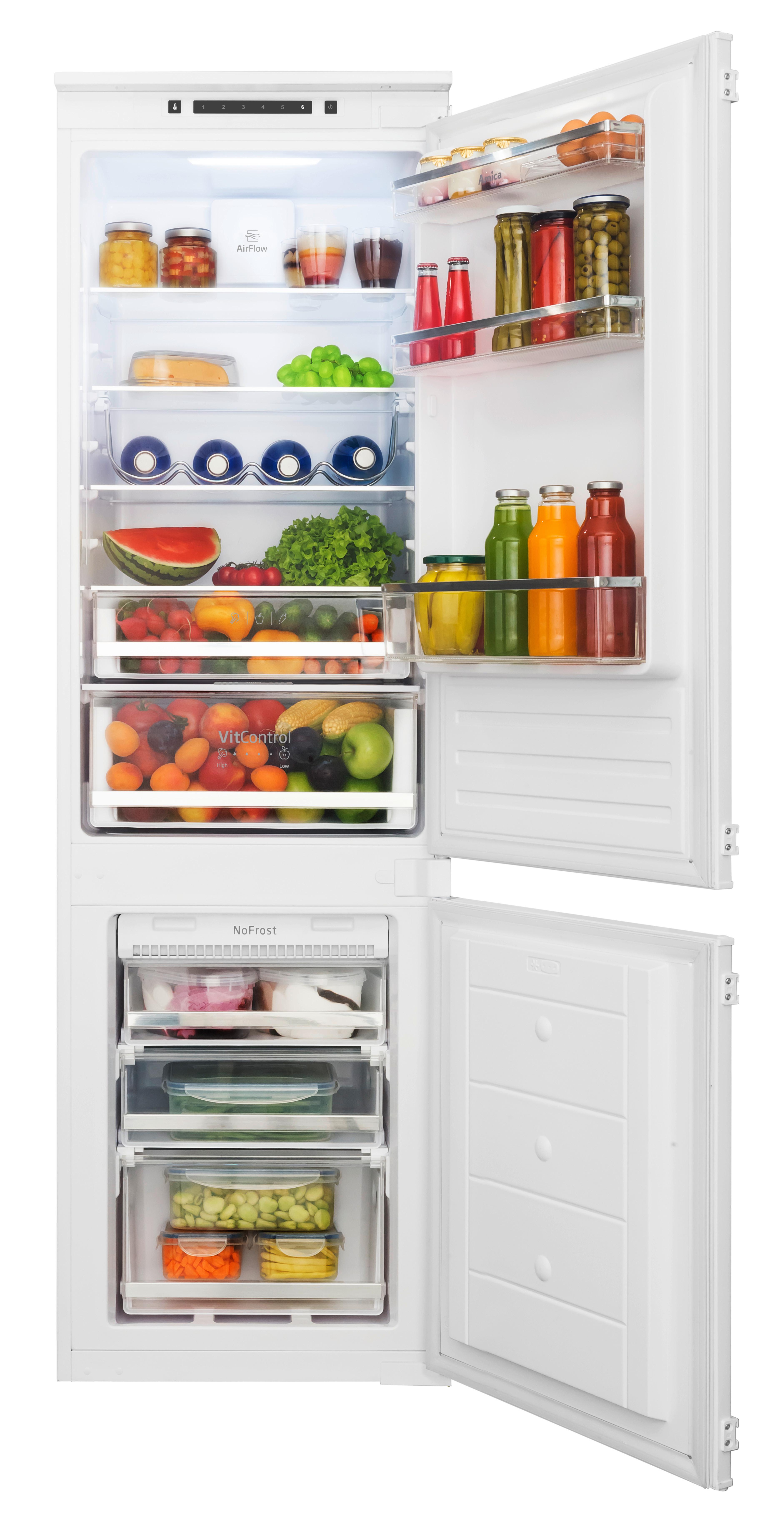 Kühl-Gefrier-Kombination Ekgcs 387 931 - Weiß, Basics, Glas/Metall (54/176,9/54cm) - Amica