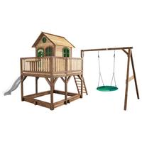 Spielturm A030.154.90 - Braun/Weiß, KONVENTIONELL, Holz (613/291/277cm) - Ambia Garden